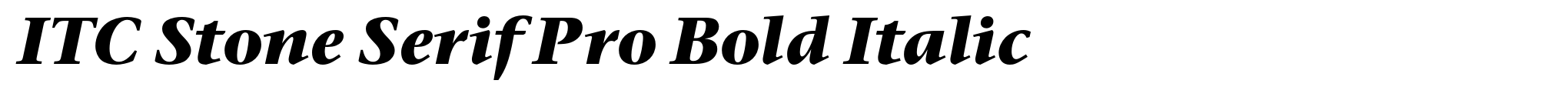 ITC Stone Serif Pro Bold Italic image